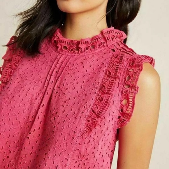 Anthropologie Tilly Eyelet Blouse by Maeve - Picture 3 of 9